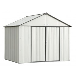 Arrow 10x8 Ezee Storage Shed Kit - Extra High Gable, 72 in Walls, Vents - Cream & Charcoal (EZ10872HVCRCC)