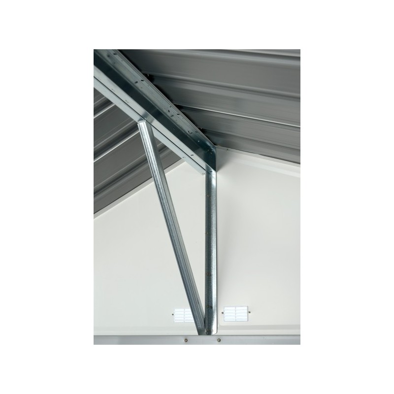 Arrow 10x8 Ezee Storage Shed Kit - Extra High Gable, 72 in Walls, Vent - Cream (EZ10872HVCR)