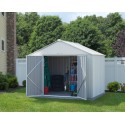 Arrow 10x8 Ezee Storage Shed Kit - Extra High Gable, 72 in Walls, Vent - Cream (EZ10872HVCR)