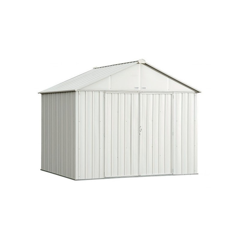 Arrow 10x8 Ezee Storage Shed Kit - Extra High Gable, 72 in Walls, Vent - Cream (EZ10872HVCR)