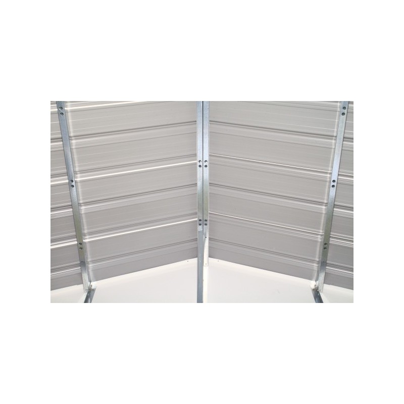 Arrow 8x7 Ezee Storage Shed Kit - High Gable, 72 In Walls, Vents - Charcoal & Cream (EZ8772HVCCCR)