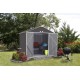 Arrow 8x7 Ezee Storage Shed Kit - High Gable, 72 In Walls, Vents - Charcoal & Cream (EZ8772HVCCCR)