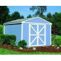 Handy Home Somerset 10x12 Wood Storage Shed with Flexible Door Locations - Floor Kit Included (18504-5)