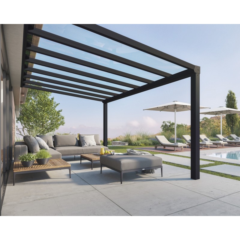 Palram Stockholm 11x17 Patio Cover Kit - Gray Clear (HG9455)