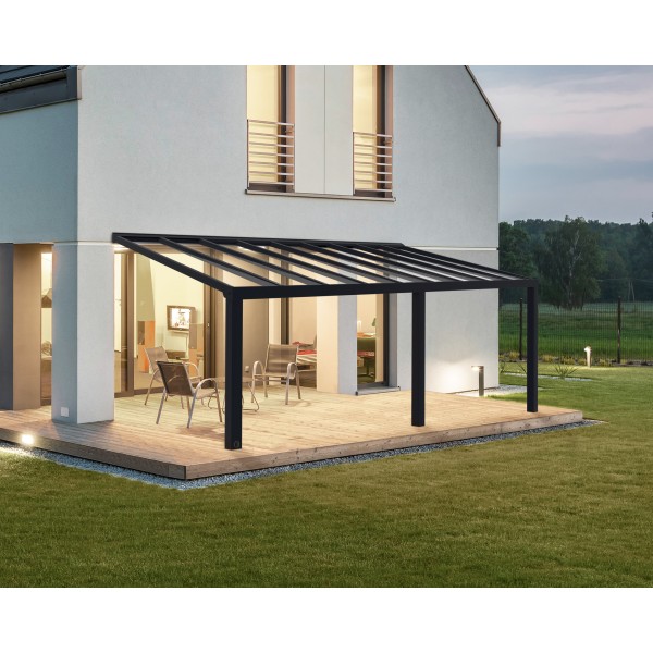 Palram Canopia Stockholm 11x22 Patio Cover Gray Clear (HG9461)