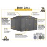 Arrow Select 10x8 Steel Storage Shed Kit - Sage Green (SCG108SG) Arrow Select 10x8 Steel Storage Shed Kit - Sage Green (SCG108SG)