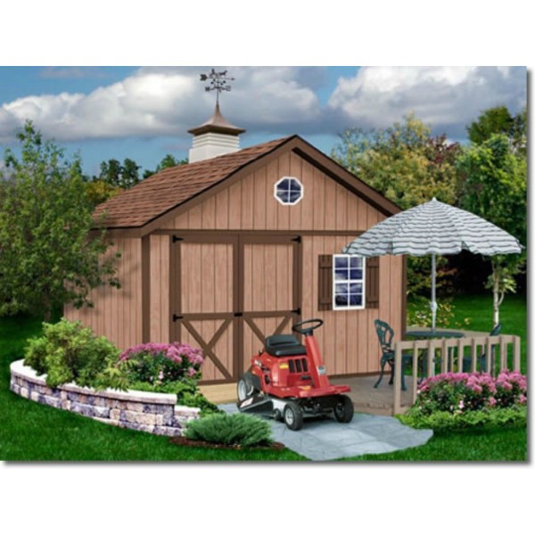 Brandon 12x12 Wood Storage Shed Kit - ALL Pre-Cut (brandon 