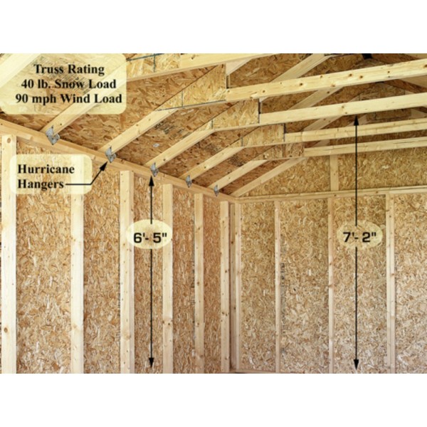 Brandon 12x12 Wood Storage Shed Kit All Pre Cut 1212