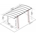 Palram Arizona Carport Gray Roof Supports (HG9107)