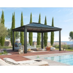 Palram – Canopia Dallas 4300 14x12 Aluminum Gazebo Kit - Grey (HG9142)
