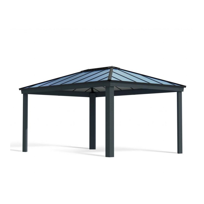 Palram – Canopia Dallas 4900 16x12 Aluminum Gazebo Kit - Grey (HG9145)