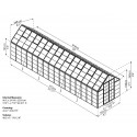 Palram 8x32 Snap & Grow Hobby Greenhouse Kit - Silver (HG8024)