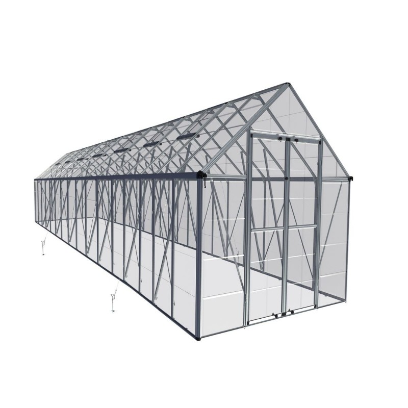 Palram 8x32 Snap & Grow Hobby Greenhouse Kit - Silver (HG8024)