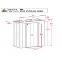 Arrow Classic 6x4 Steel Storage Shed Kit - Charcoal (CLP64CC)