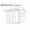 Arrow Classic 6x4 Steel Storage Shed Kit - Charcoal (CLP64CC) Arrow Classic 6x4 Steel Storage Shed Kit - Charcoal (CLP64CC)