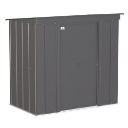 Arrow Classic 6x4 Steel Storage Shed Kit - Charcoal (CLP64CC)