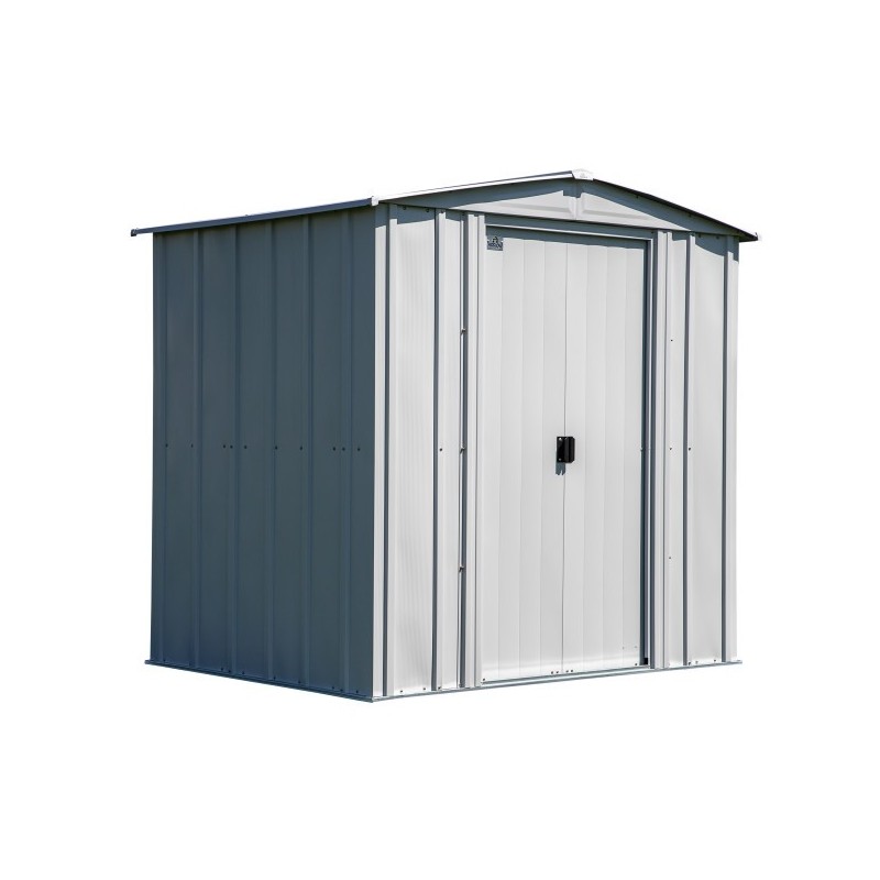 Arrow Classic 6x5 Steel Storage Shed Kit - Flute Grey (CLG65FG)