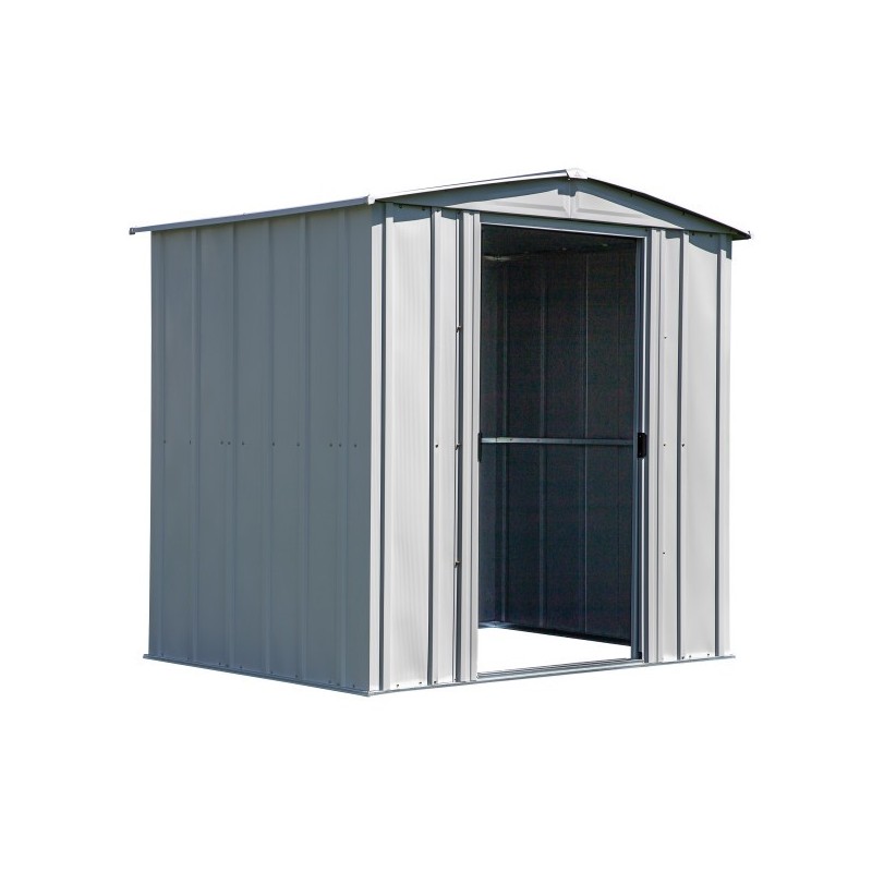 Arrow Classic 6x5 Steel Storage Shed Kit - Flute Grey (CLG65FG)