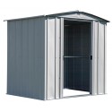 Arrow Classic 6x5 Steel Storage Shed Kit - Flute Grey (CLG65FG)