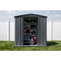 Arrow Classic 6x5 Steel Storage Shed Kit - Charcoal (CLG65CC)