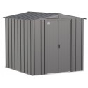 Arrow Classic 6x7 Steel Storage Shed Kit - Charcoal (CLG67CC)