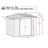Arrow Classic 8x6 Steel Storage Shed Kit - Flute Grey (CLG86FG) Arrow Classic 8x6 Steel Storage Shed Kit - Flute Grey (CLG86FG)