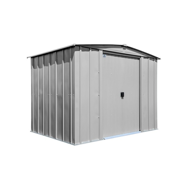 Arrow Classic 8x6 Steel Storage Shed Kit - Flute Grey (CLG86FG)