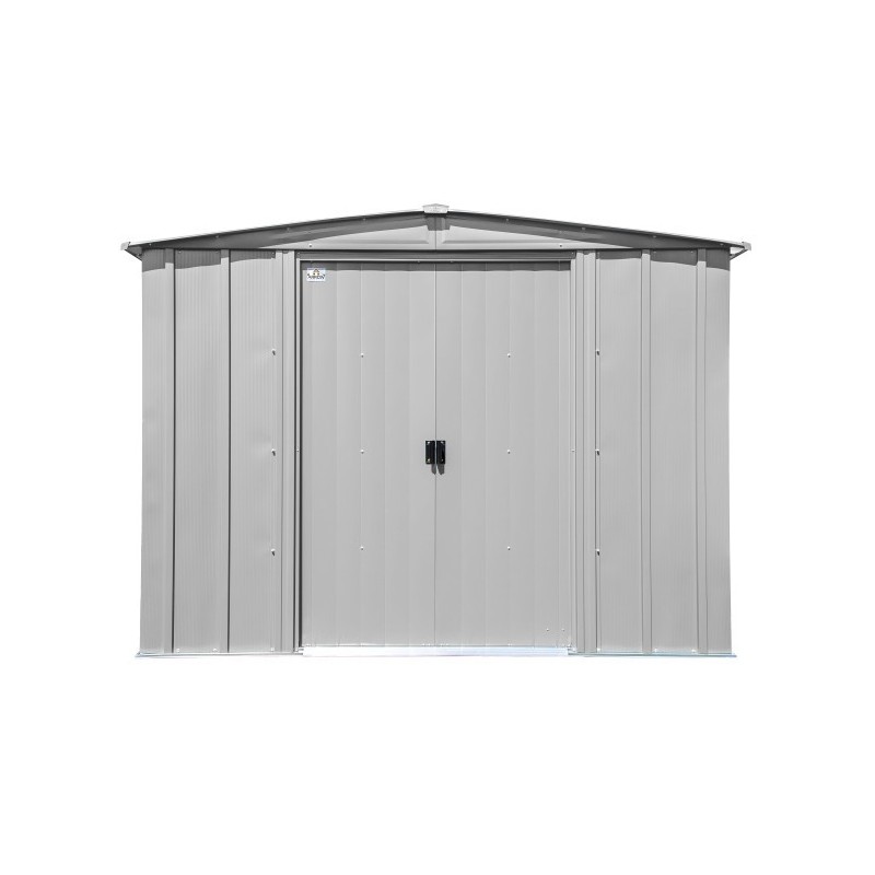 Arrow Classic 8x6 Steel Storage Shed Kit - Flute Grey (CLG86FG)