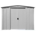 Arrow Classic 8x6 Steel Storage Shed Kit - Flute Grey (CLG86FG)