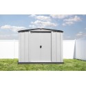 Arrow Classic 8x6 Steel Storage Shed Kit - Flute Grey (CLG86FG)