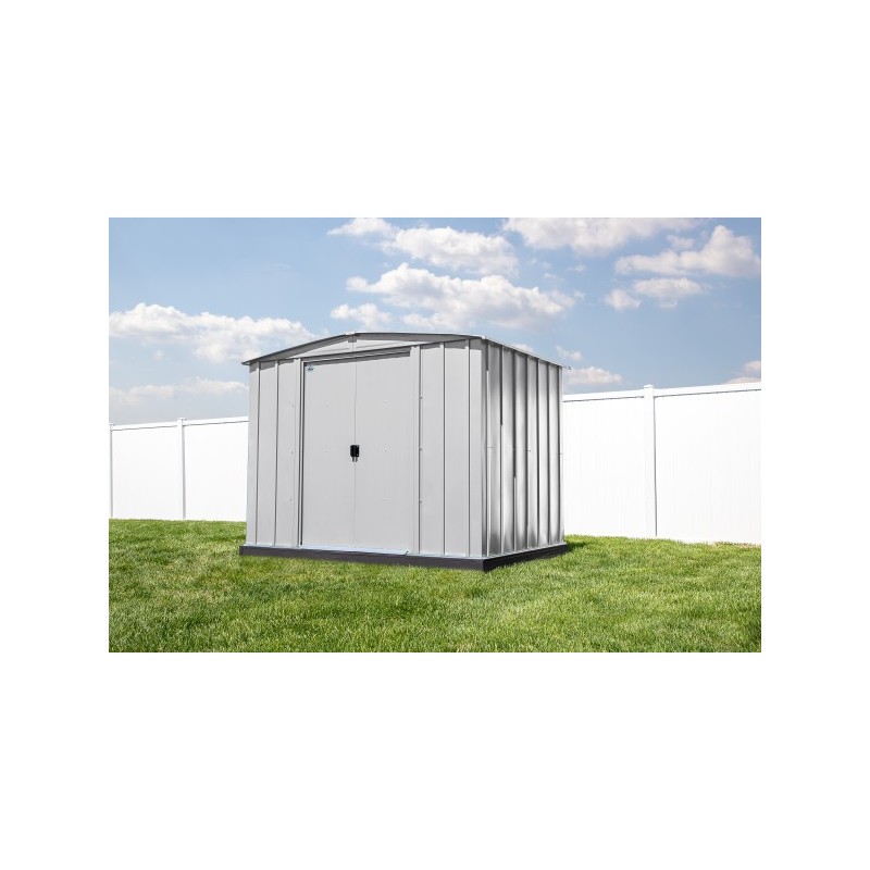 Arrow Classic 8x6 Steel Storage Shed Kit - Flute Grey (CLG86FG)