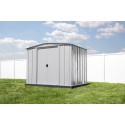 Arrow Classic 8x6 Steel Storage Shed Kit - Flute Grey (CLG86FG)