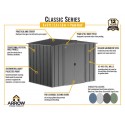 Arrow Classic 8x6 Steel Storage Shed Kit - Blue Grey (CLG86BG)
