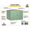 Arrow Classic 8x8 Steel Storage Shed Kit - Charcoal (CLG88CC)