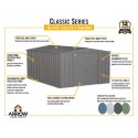 Arrow Classic 10x14 Steel Storage Shed Kit - Charcoal (CLG1014CC)