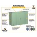 Arrow Classic 8x4 Steel Storage Shed Kit - Sage Green (CLP84SG)
