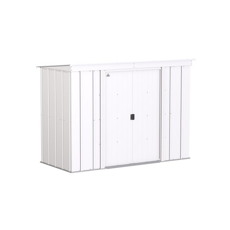 Arrow Classic 8x4 Steel Storage Shed Kit - Flute Grey (CLP84FG)