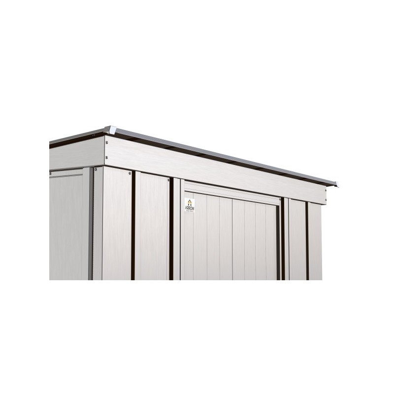 Arrow Classic 8x4 Steel Storage Shed Kit - Flute Grey (CLP84FG)
