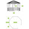 Yardistry 12x12 Meridian Octagon Gazebo Kit (YM11924COM) Yardistry 12x12 Meridian Octagon Gazebo Kit (YM11924COM)