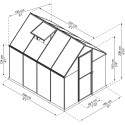 Palram - Canopia Mythos Hobby 6x8 Greenhouse Kit - Gray (HG5008Y)
