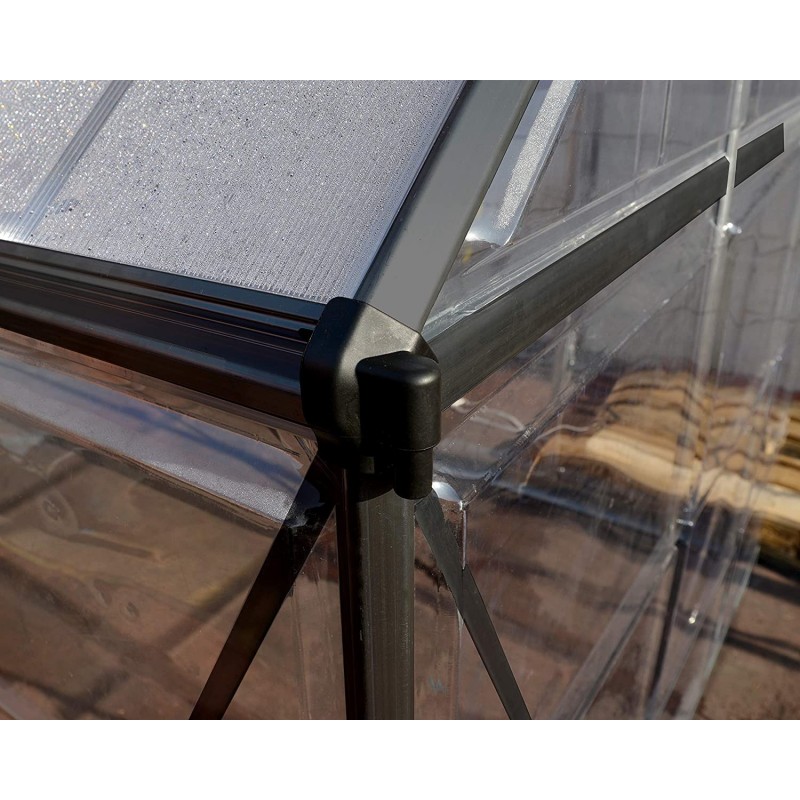 Palram - Canopia Mythos Hobby 6x8 Greenhouse Kit - Gray (HG5008Y)