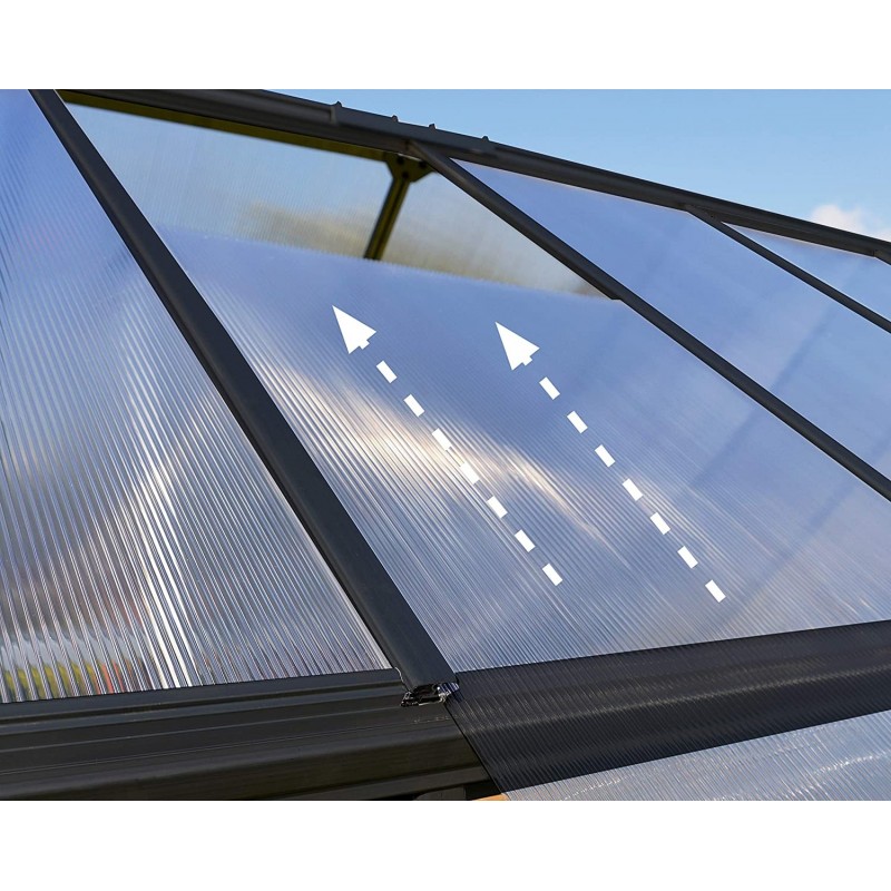 Palram – Canopia Mythos 6x10 Greenhouse Kit - Gray (HG5010Y)