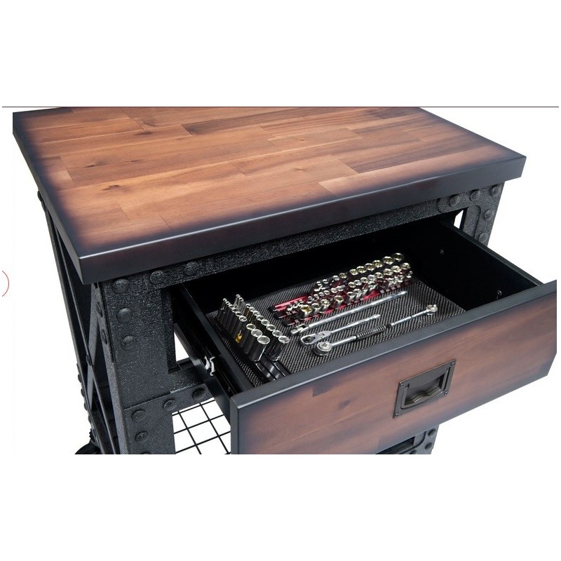 Duramax 27x20 1 Drawer Rolling Workbench - Wood Top (68003)