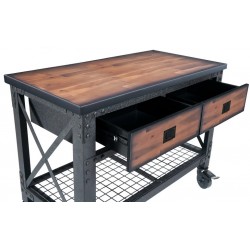 Duramax 48x24 2 Drawer Rolling Workbench - Wood Top (68002)