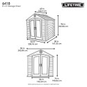 Lifetime 8x5 Plastic Storage Shed Kit w/ Floor (6418)