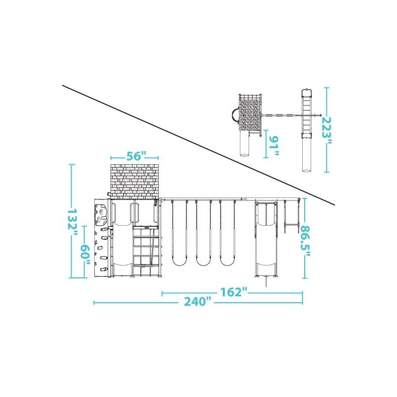 Lifetime Double Slide Deluxe Playset - Earthtone (90240)