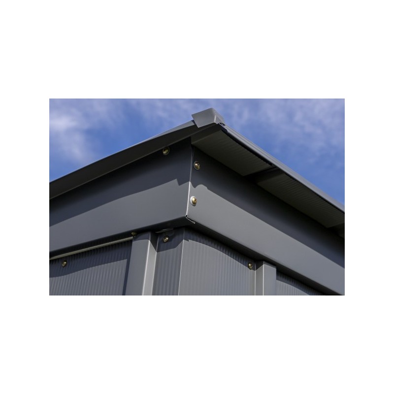 Arrow Classic 10x4 Steel Storage Shed Kit - Charcoal (CLP104CC)