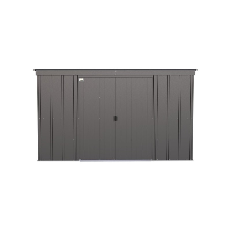 Arrow Classic 10x4 Steel Storage Shed Kit - Charcoal (CLP104CC)