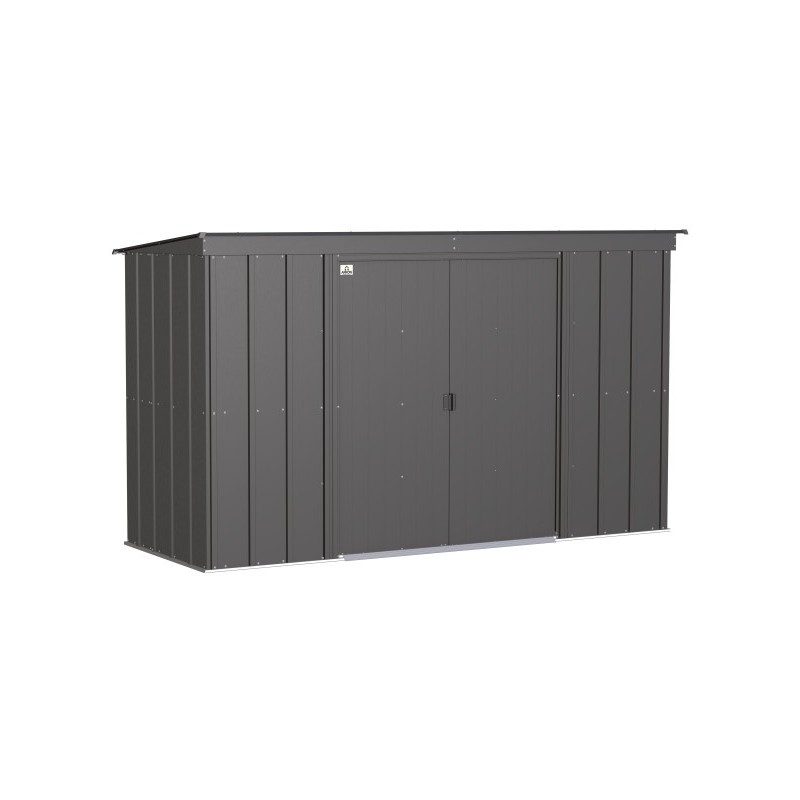 Arrow Classic 10x4 Steel Storage Shed Kit - Charcoal (CLP104CC)