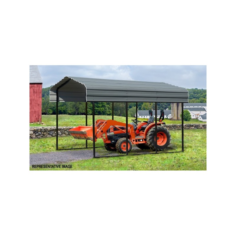 Arrow Steel 10x20x9 Carport Kit - Charcoal (CPHC102009)